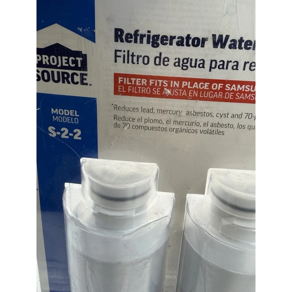 Project Source S-2-2 Refrigerator Water Filter 2 Pack Fits Samsung HAF-CINS New